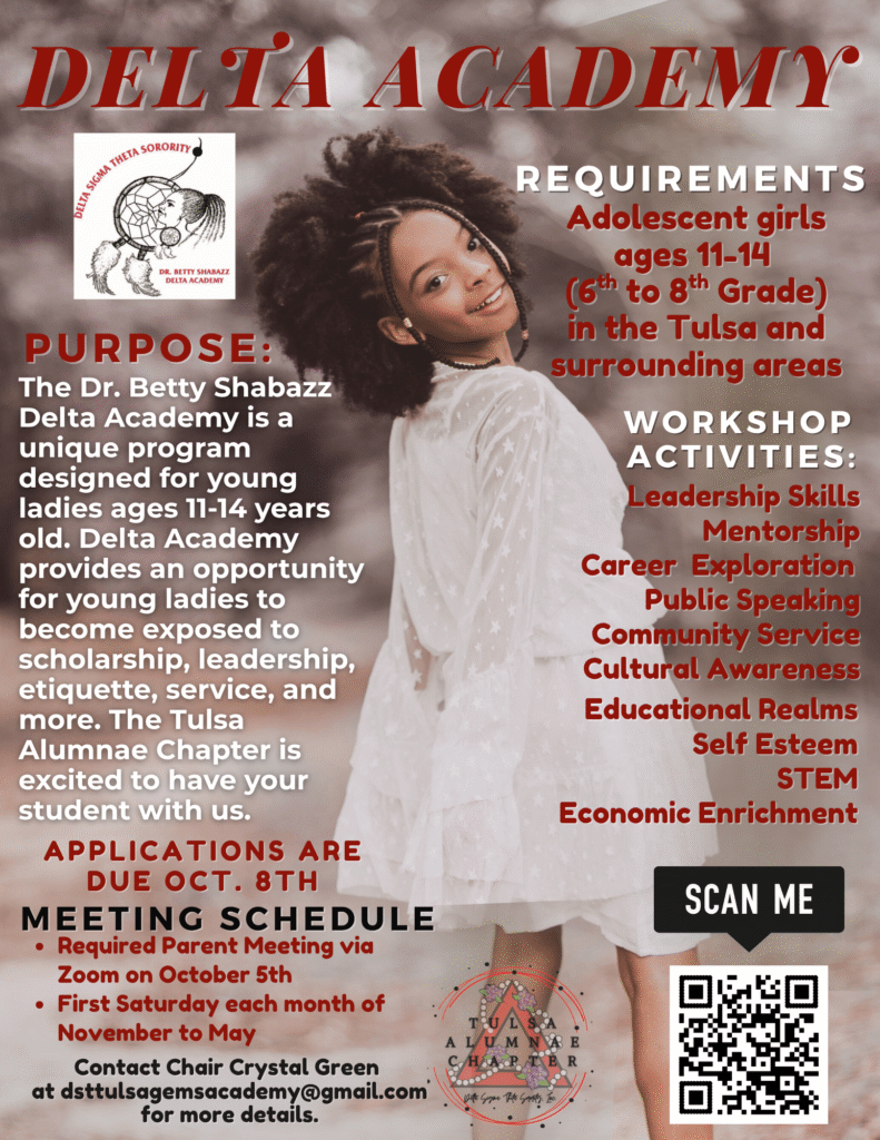 Delta Academy Applications Due 10/8/25